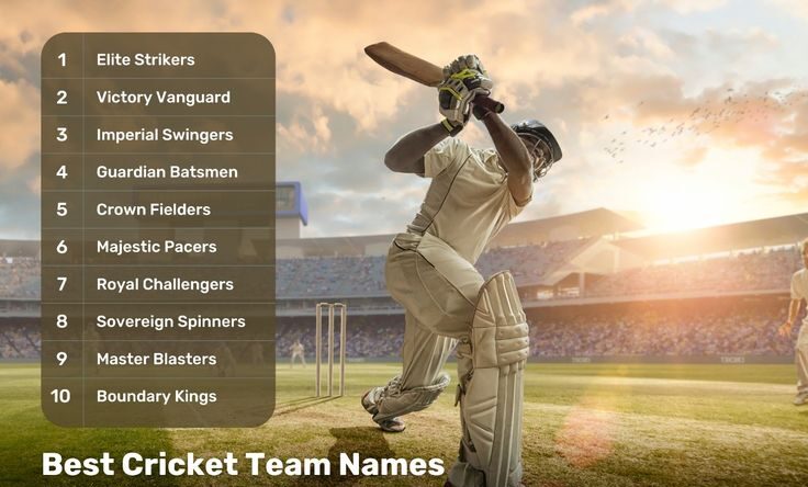 Unique Cricket Team Names in World in 2024, teamnamess